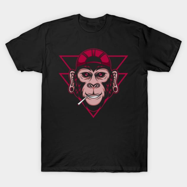 Monkey Cigar Tee T-Shirt by teetrendstyles